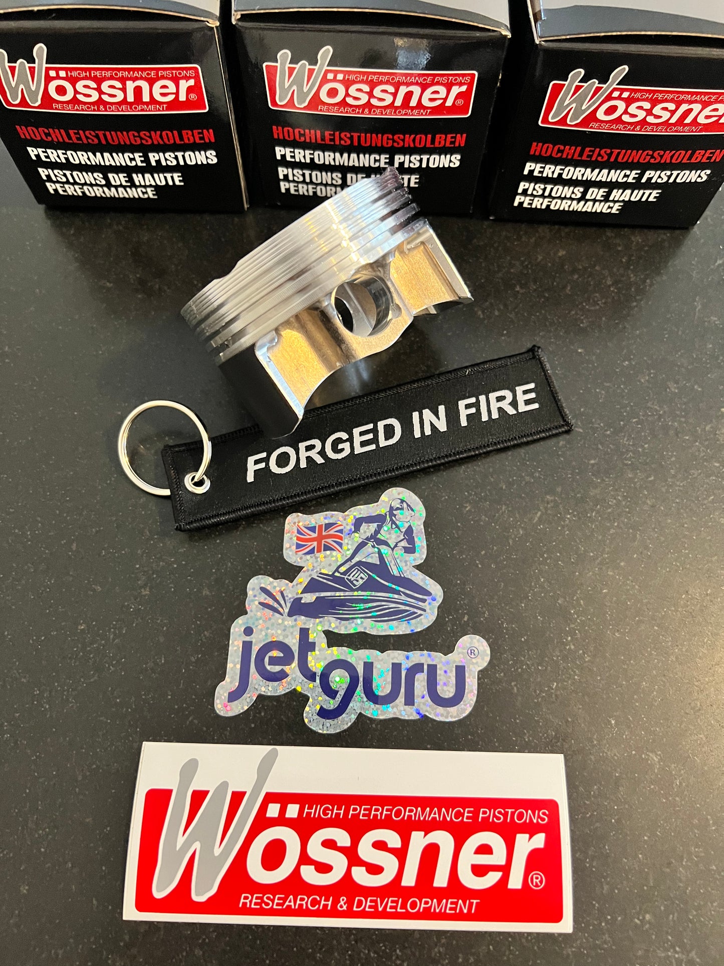 Wossner K6512DA Forged Piston Set Seadoo Sea-Doo GTX300 / RXP300 / RXT300 1630 9.5:1 Jet Ski - Jetguru