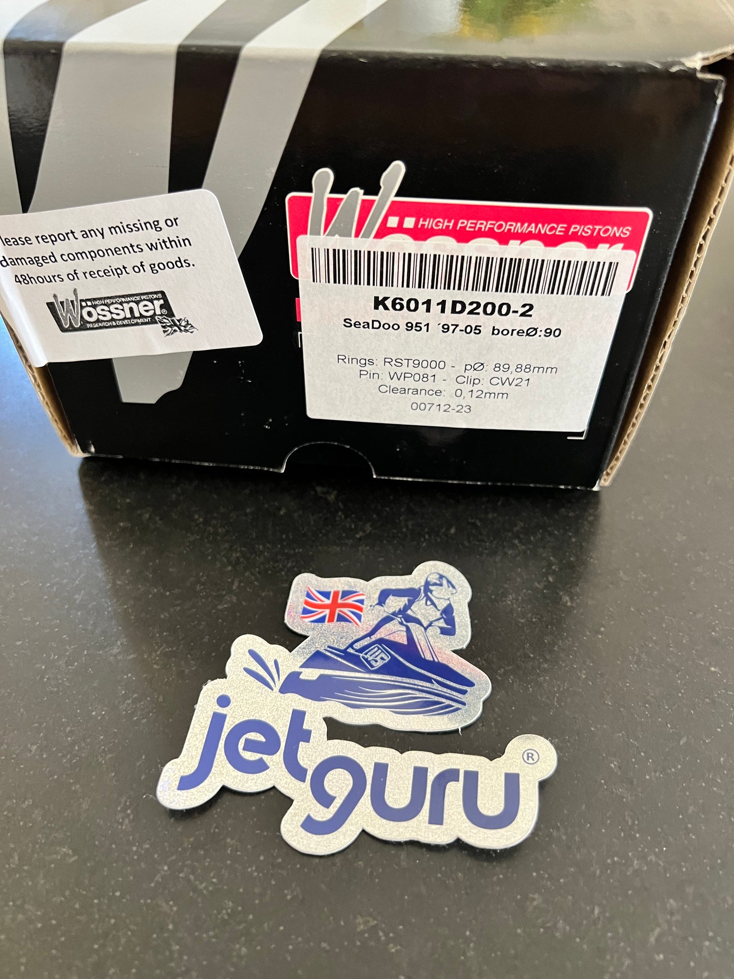 Wossner Forged Piston Kit for Sea Doo 951 - 2.0mm Over - Jetguru