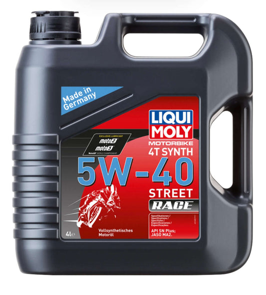 Liqui Moly 5w40 Race Oil 4T Fully Synthetic 4 litres API SN Plus JASO MA2 1685 - Jetguru