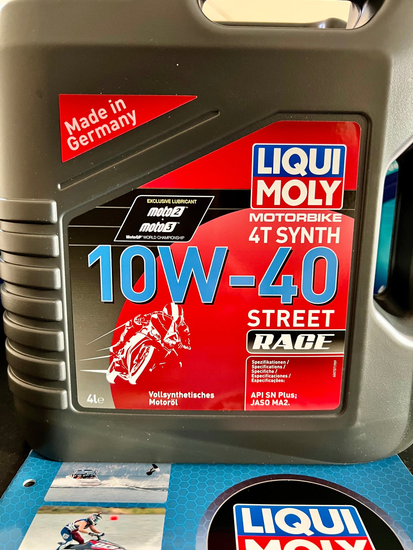 Liqui-Moly 4T Race Oil 10W40 1 litre 20753 API SN PLUS JASO MA2 Synthetic - Jetguru