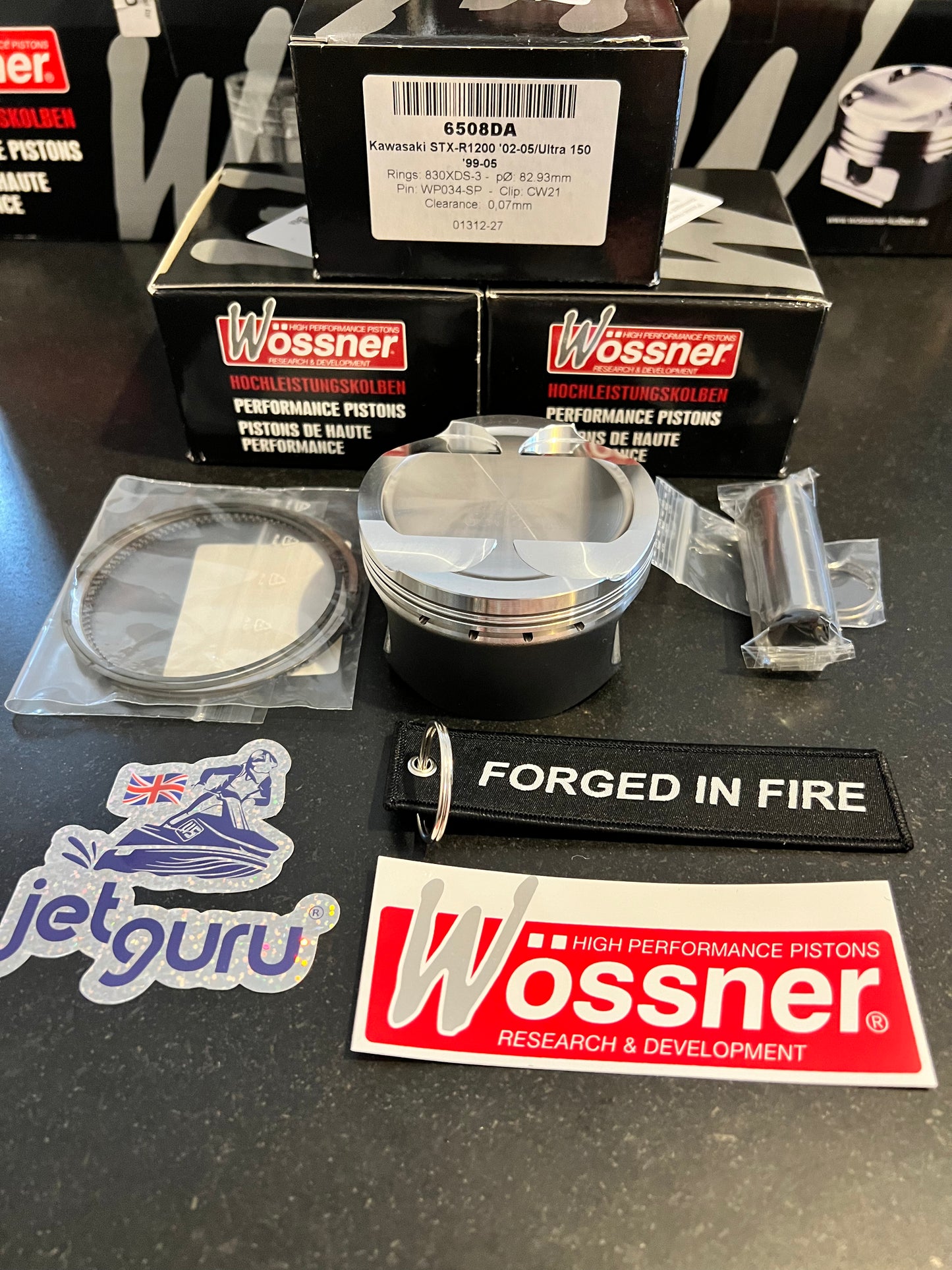 Wossner Piston Kit Kawasaki SX-R 1200 1500 12F STD size K6508DA-4 - Jetguru