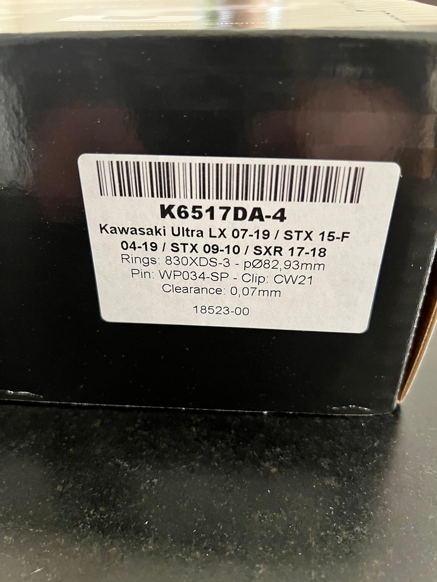 Wossner Forged Piston Kit Kawasaki 1500 Jet Ski STX 15-F SX-R Ultra LX 12.5:1 K6517 - Jetguru
