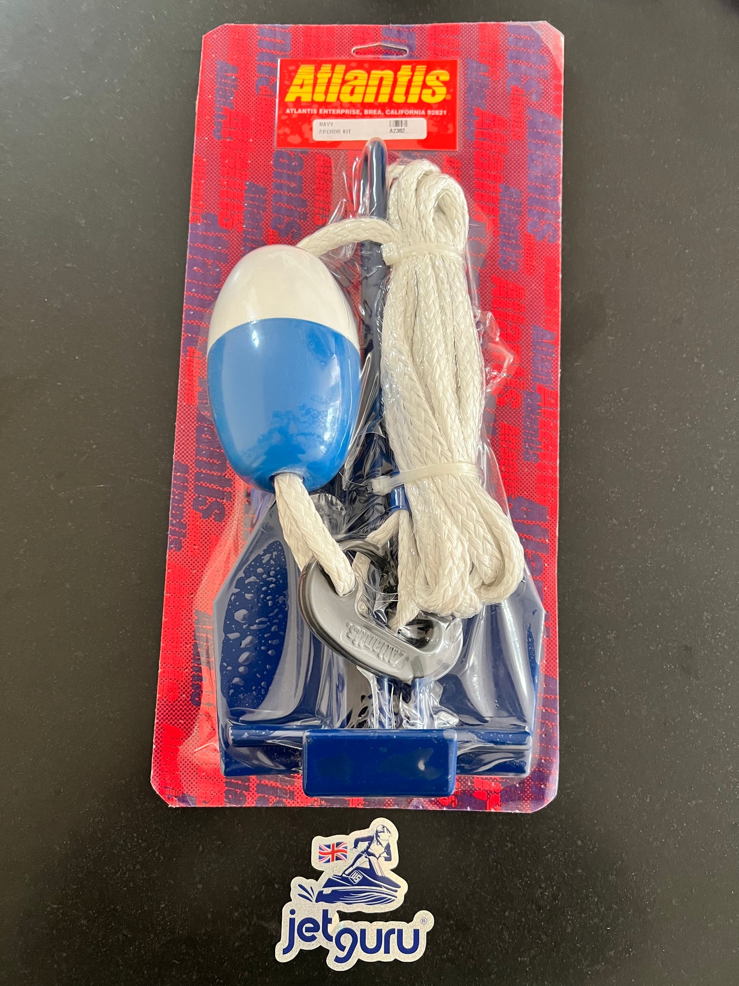 Atlantis Jet Ski PWC Fluke Anchor with Rope and Bag A2382 - Jetguru