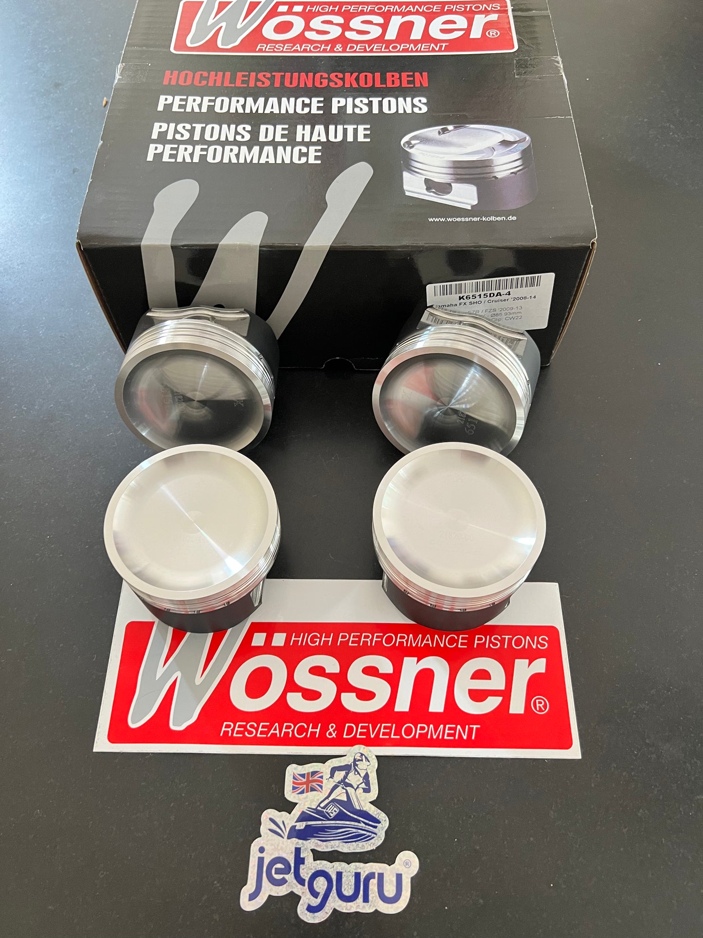 Wossner Piston Kit Yamaha 1800 Jet Ski FX Cruiser HO SHO 8.5:1 K6515DA-4 86MM - Jetguru