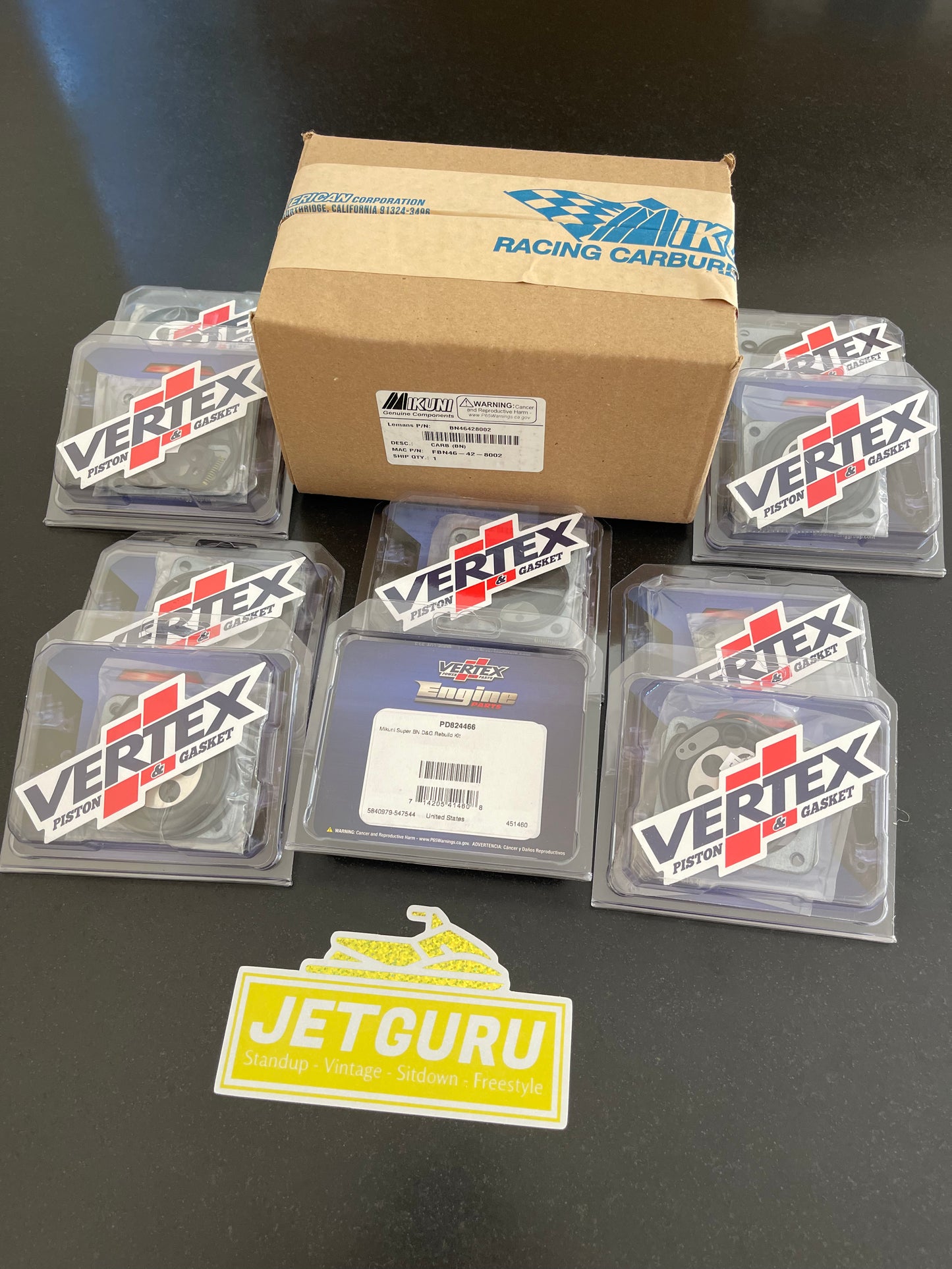 USA Made Mikuni Jet Ski Super BN SBN Carburettor Rebuild Kit 38 44 46 - Vertex 451460 *sl - Jetguru