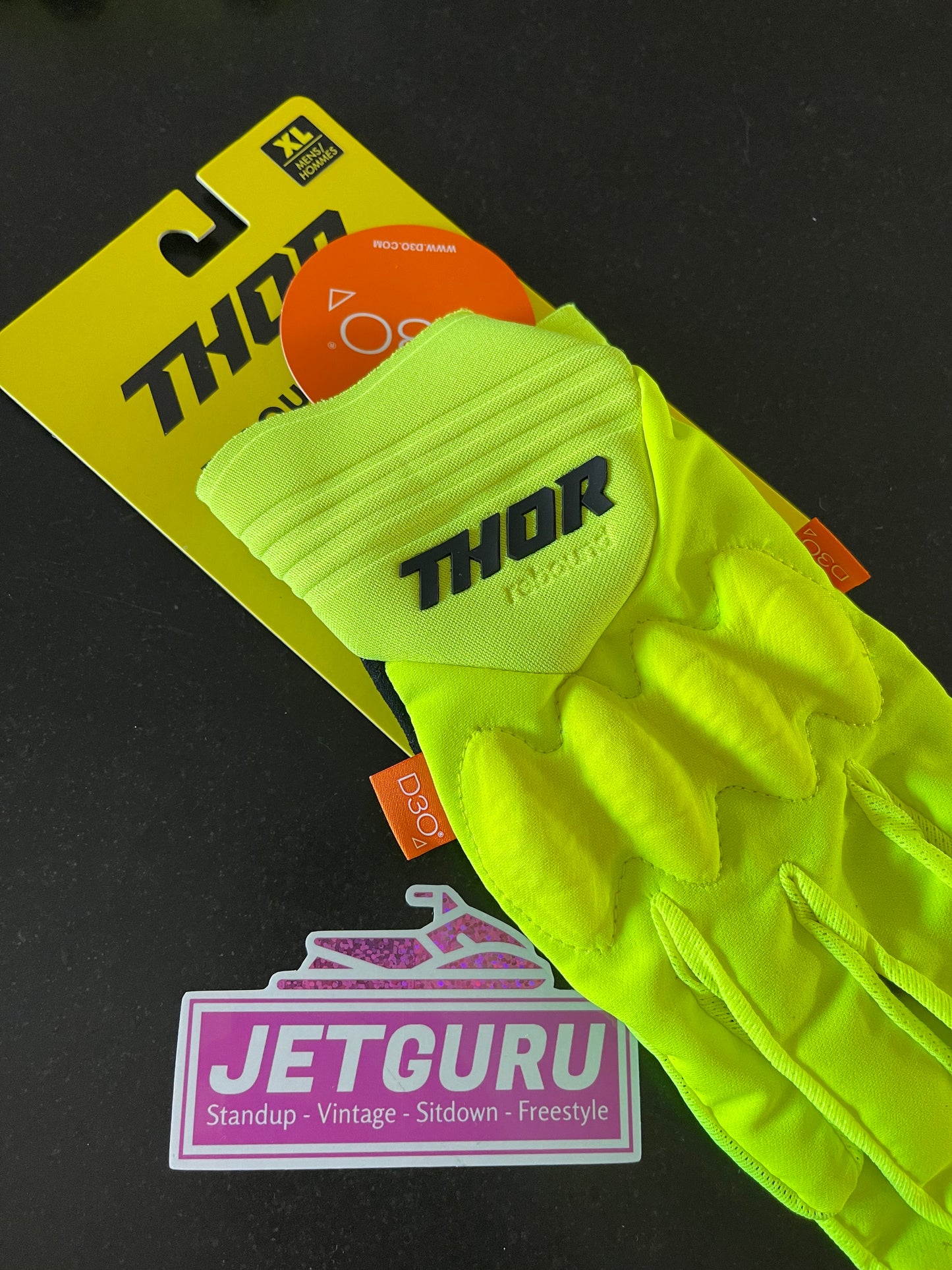 Thor Rebound Neon Acid Fluorescent Yellow / Black Gloves - Jetguru