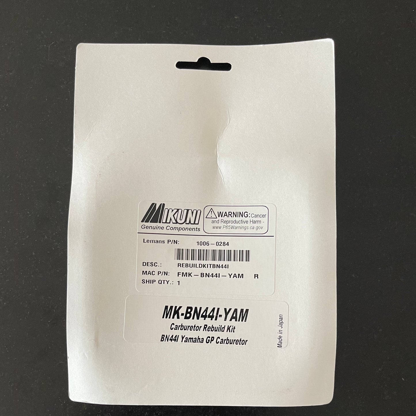 Genuine Mikuni SBN44 Super BN carburettor rebuild kit MKBN44I-YAM - Jetguru