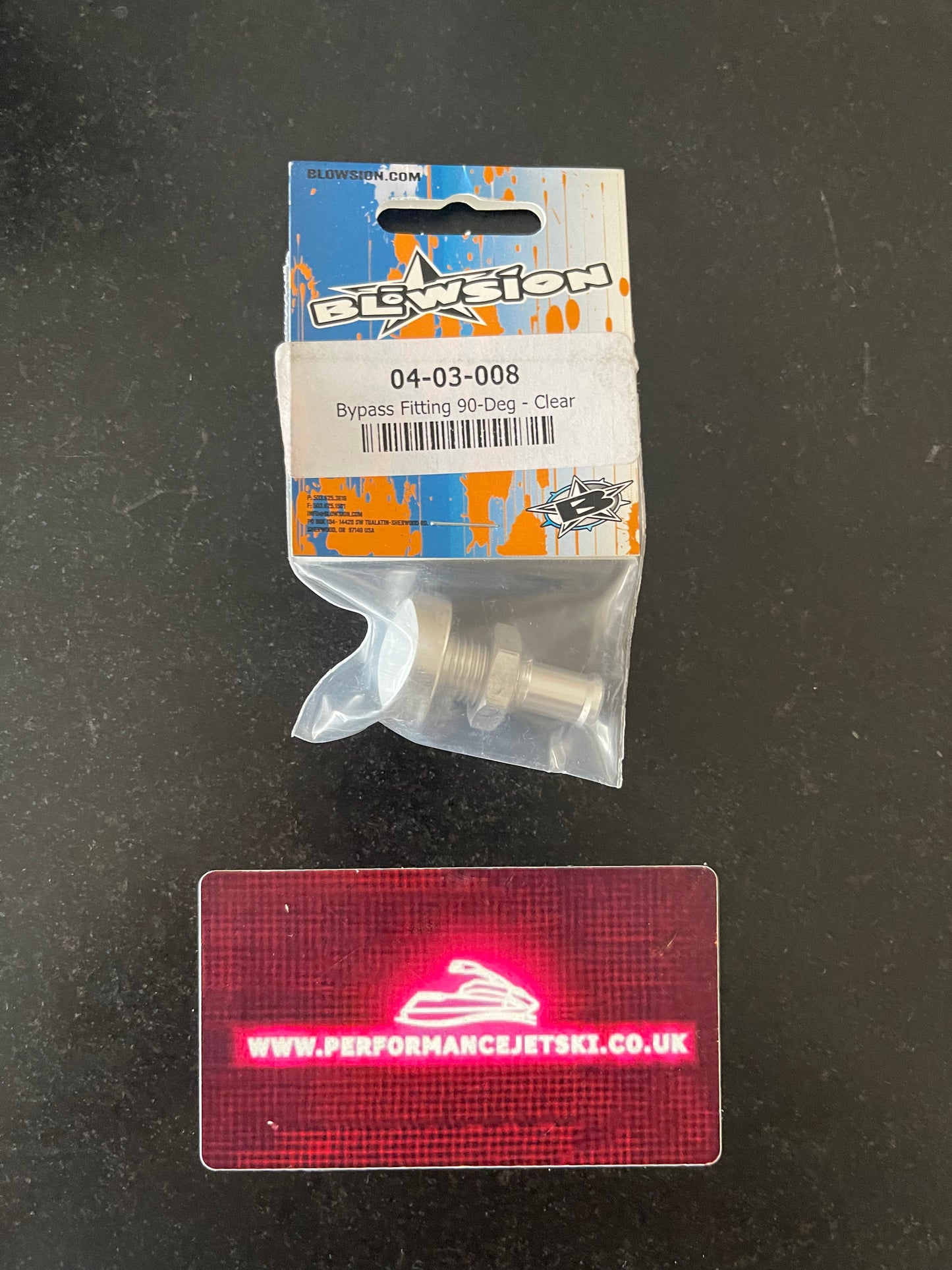 Blowsion Jet Ski Water Bypass Pisser 90 degree Silver 3/8 04-03-008 *sl - Jetguru