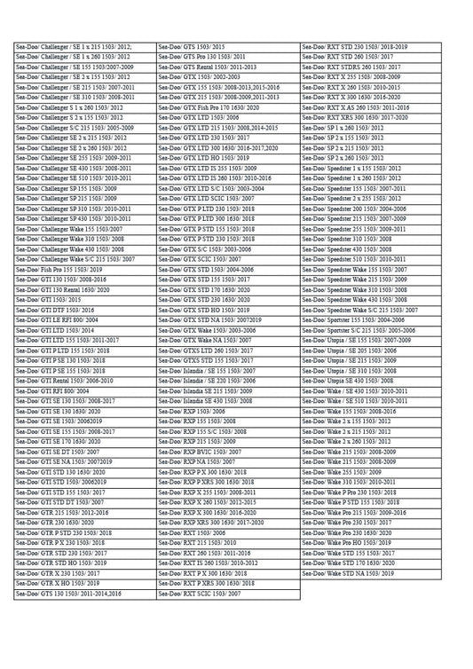 Seadoo Engine Mount Rear 800 / 1503 / 1630 02-20 011-130 - Performance Jet Ski (PJS) UK