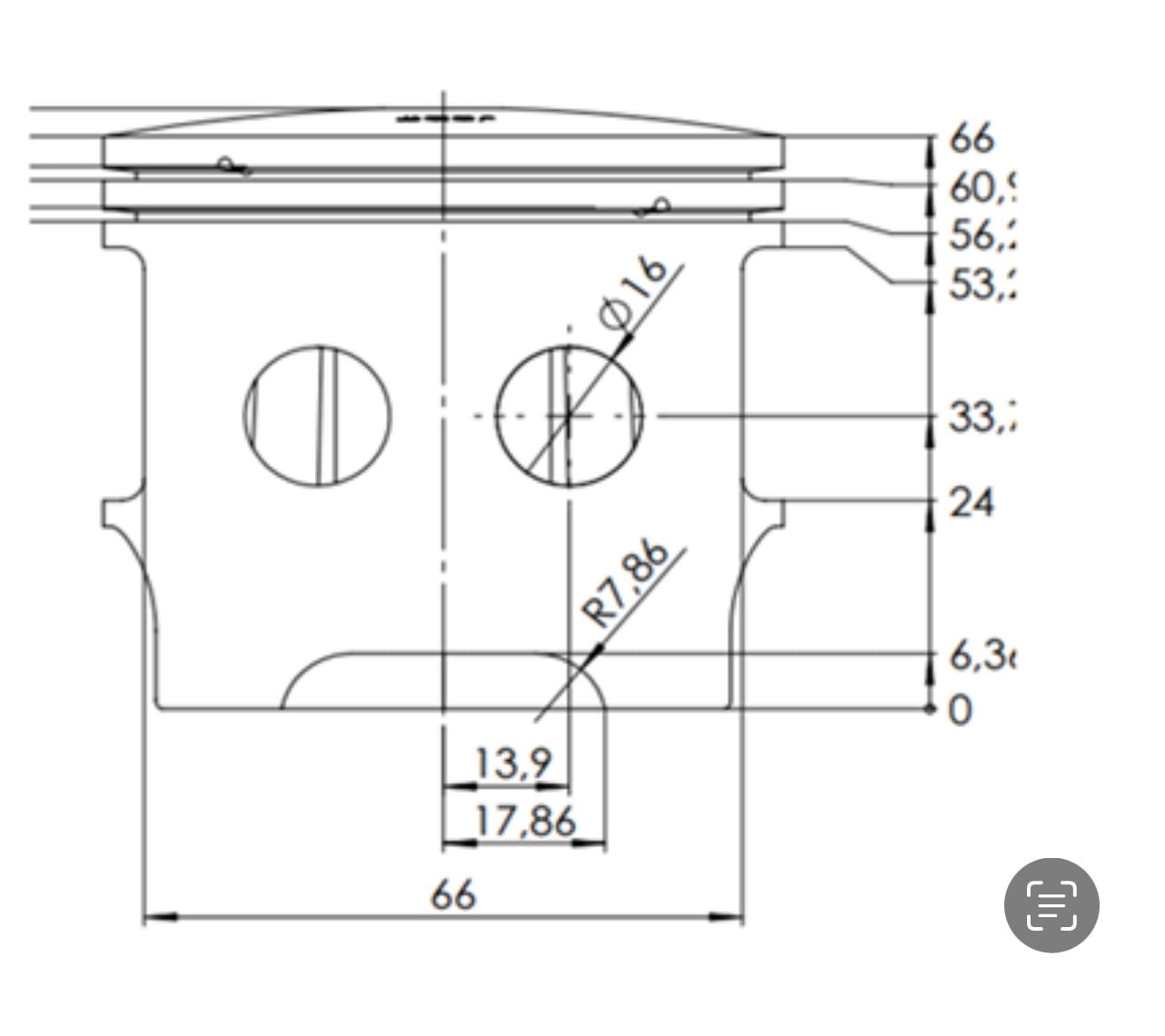 Wossner Forged Piston Kit Kawasaki 550SX Reed Engine 1991-1995 STD K6030DA-2 New Reed Cutout Style - Performance Jet Ski (PJS) UK