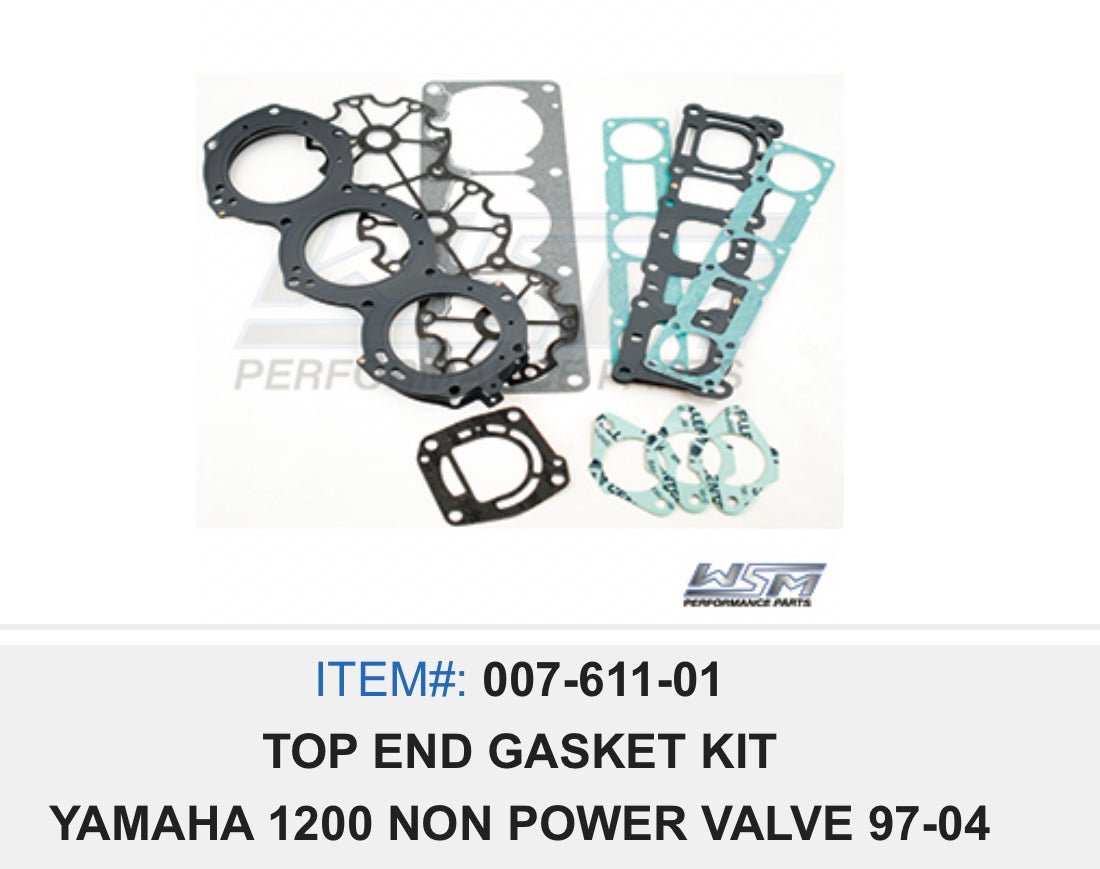 Yamaha XL1200 non powervalve top end gasket set - Performance Jet Ski (PJS) UK