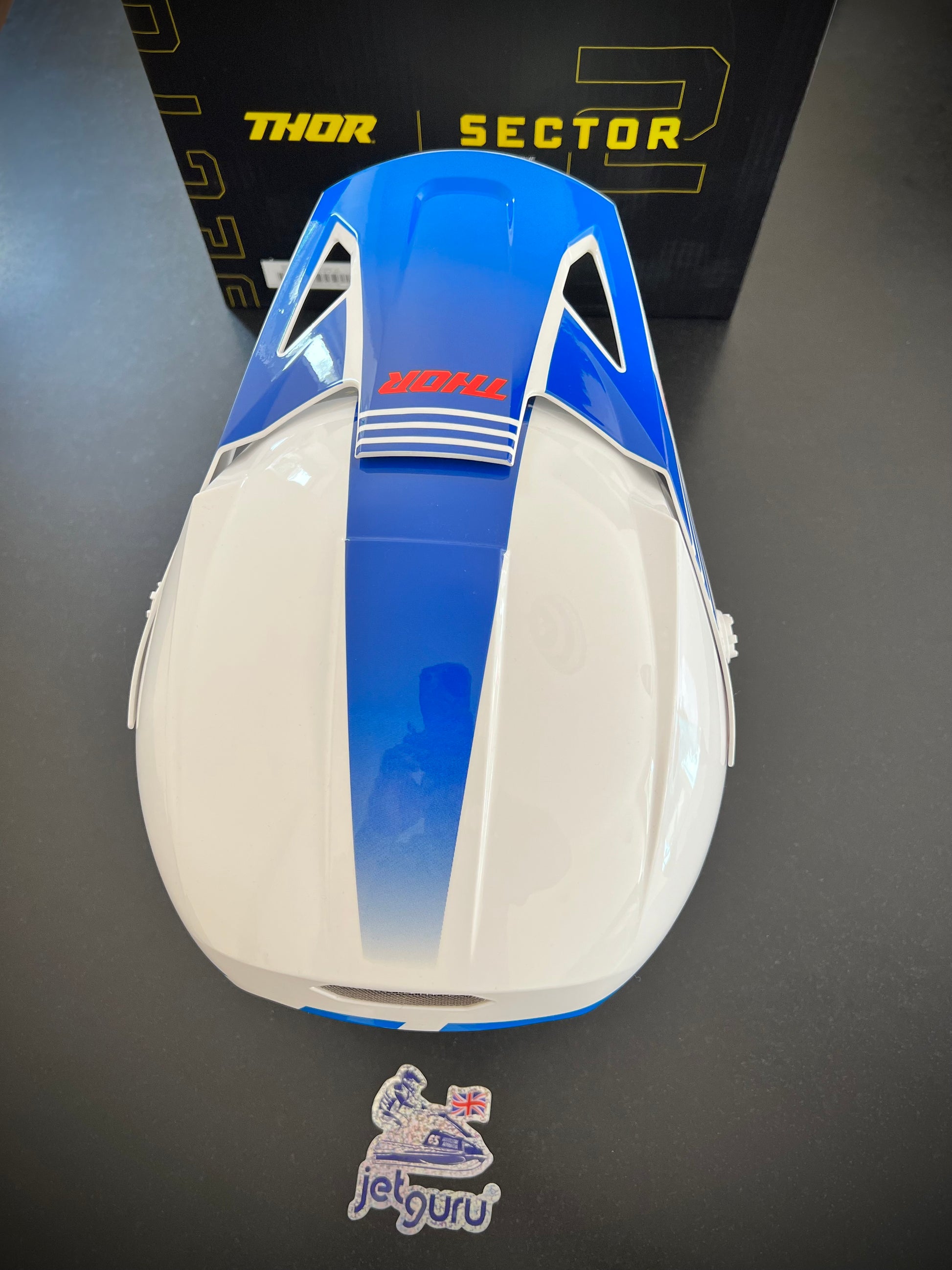 Thor Sector 2 Blue White Crave ACU Gold Standard Helmet - Jetguru