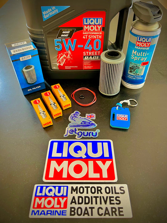 Liqui-Moly Seadoo RXP-X RS RXT-X GTR-X 300 325 Jet Ski Full Service Kit - Oil - Spark Plugs - Filter & Marine Multi Spray