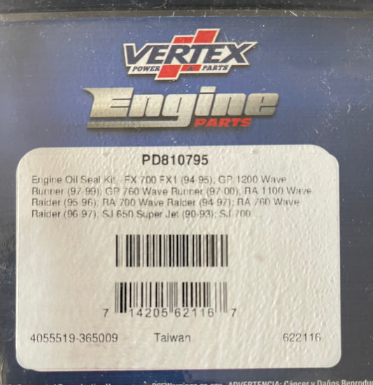 Vertex Crank seal Kit for Yamaha Jet Ski SJ650 SJ701 RA700 WB700 GP760 WR100 RA1100 GP1200 XL1200 PD810795 - Jetguru