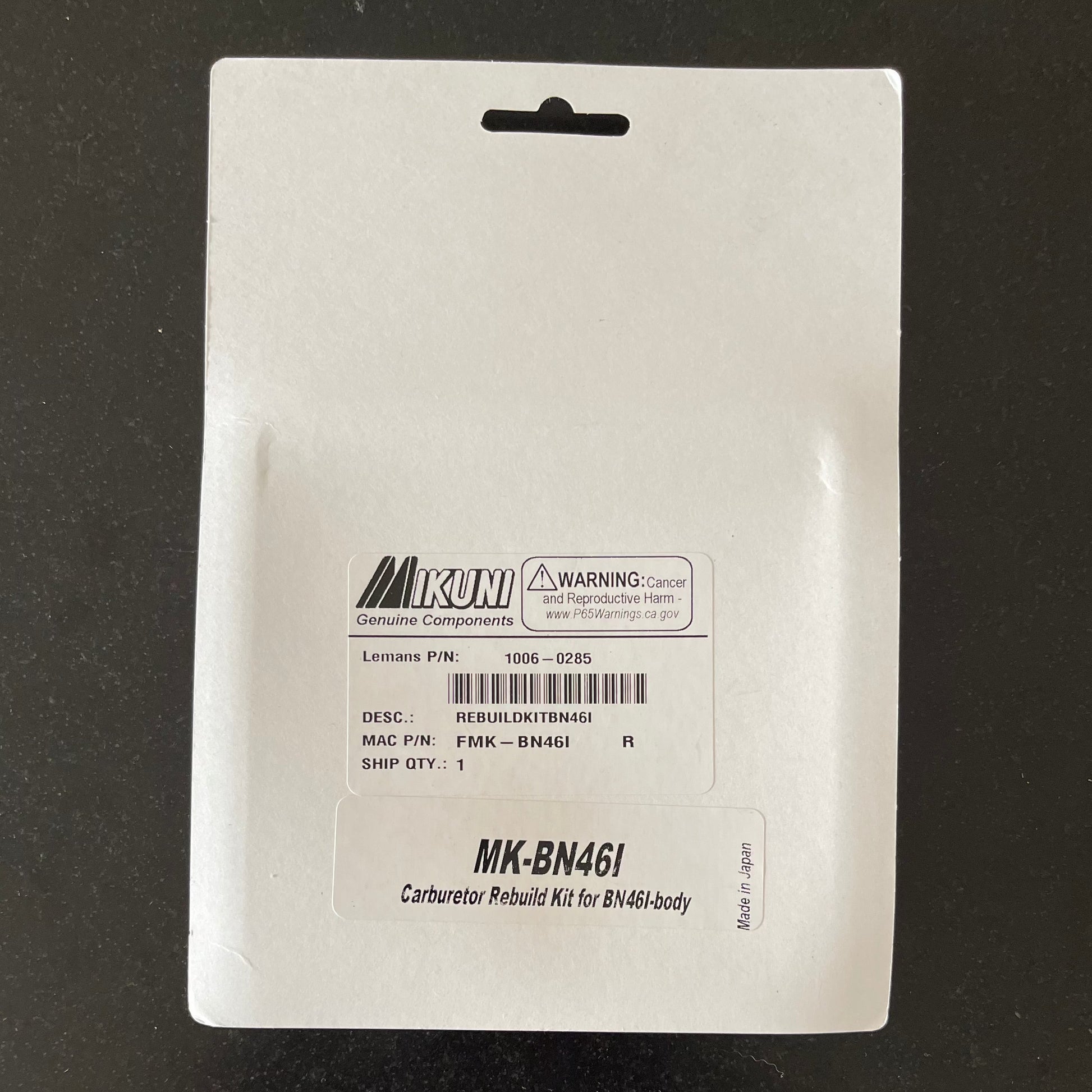 Genuine Mikuni SBN46 Super BN carburettor rebuild kit MK-BN46I - Jetguru