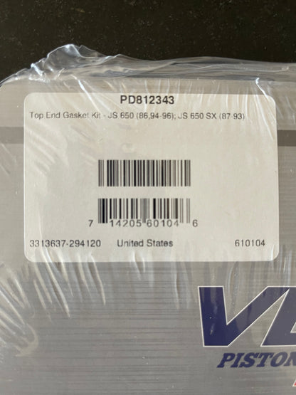 Vertex - Kawasaki Jet Ski 650 SX X2 Top End Gasket Kit 	610104 - Jetguru
