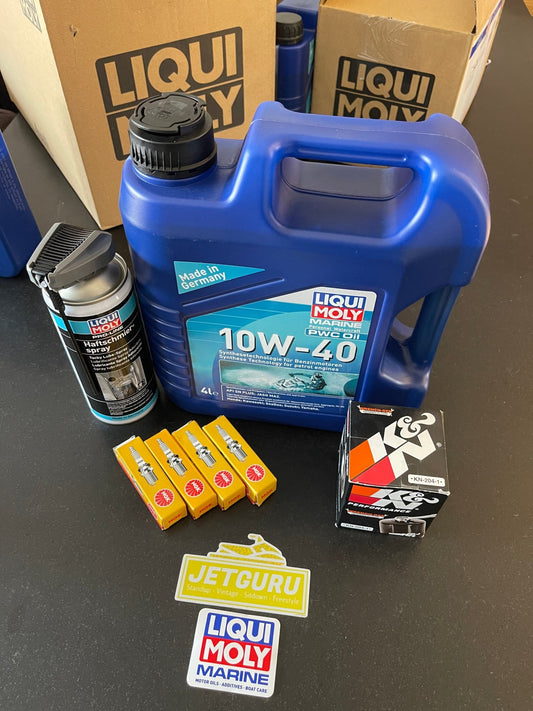 Yamaha FX1000 FX1100 RA1100 VX1000 Jet Ski Waverunner Waver Raider Service Maintenance Kit - 4 Litres Oil, K&N Oil Filter, Maxima Cable Lube and NGK Plugs - Performance Jet Ski (PJS) UK